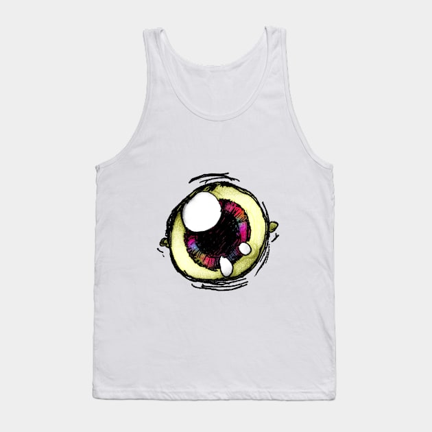 Colorful creepy eye Tank Top by onibug